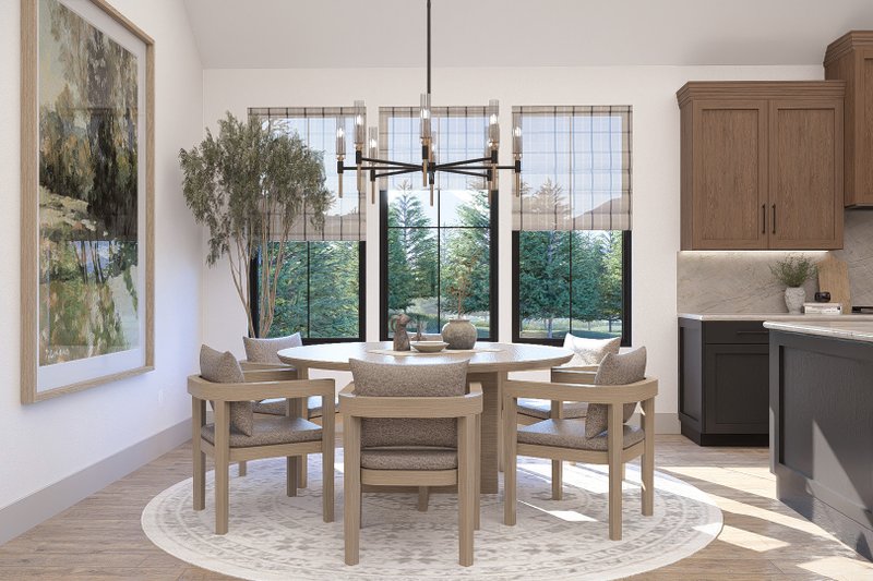Architectural House Design - Interior - Dining Room for Barndominium House Plan #455-818 - 3 bed, 2.5 bath