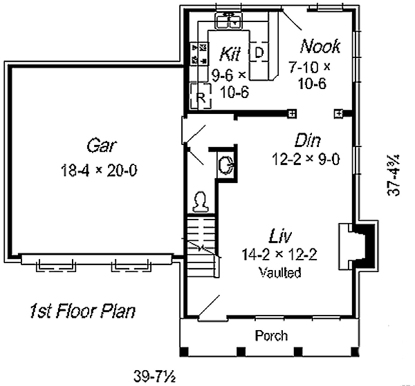 Traditional Floor Plan - Main Floor Plan #329-186