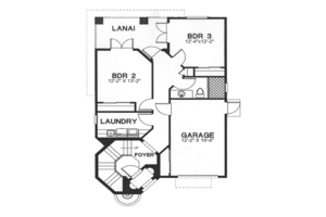 Floor Plan - Main Floor for European House Plan #115-147 - 3 bed, 2.5 bath
