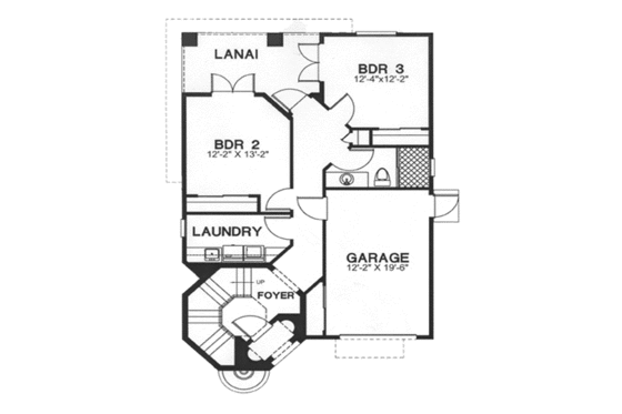 Floor Plan - Main Floor for European House Plan #115-147 - 3 bed, 2.5 bath