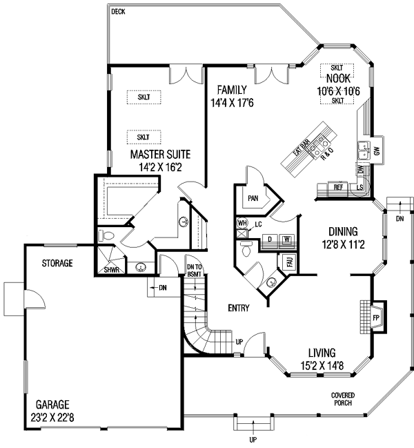 Home Plan - Traditional Floor Plan - Main Floor Plan #60-147
