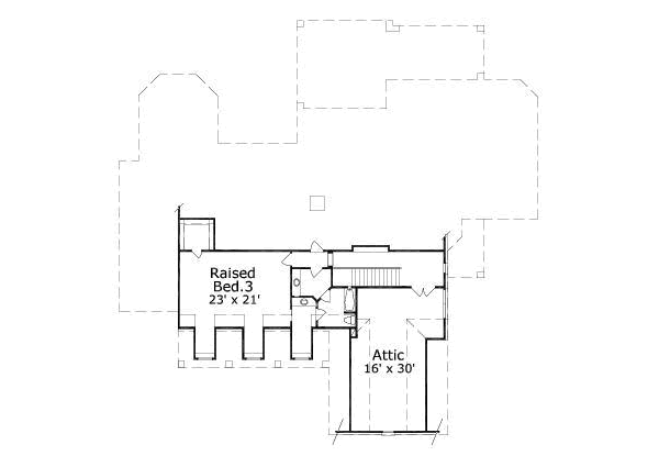 Traditional Floor Plan - Upper Floor Plan #411-153