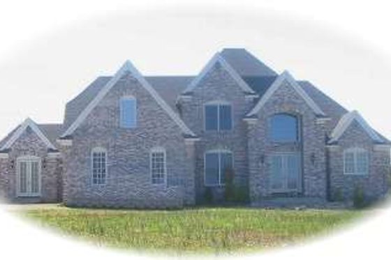 Exterior - Front Elevation for European House Plan #81-1600 - 3 bed, 3 bath