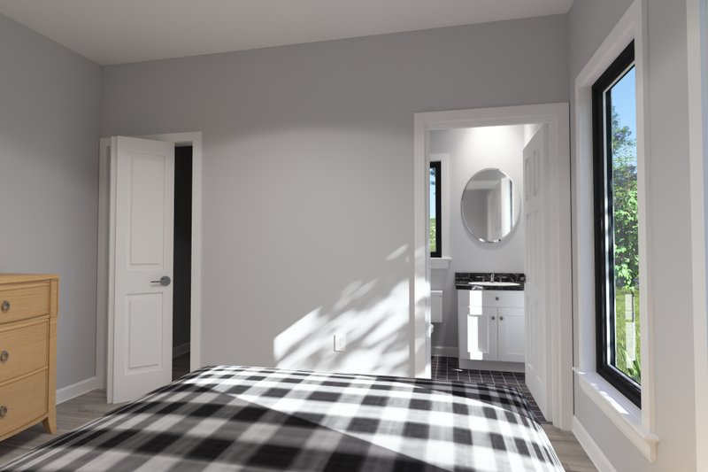 Dream House Plan - Interior - Bedroom for Contemporary House Plan #513-2416 - 1 bed, 1 bath