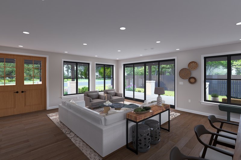 Architectural House Design - Interior - Family Room for Barndominium House Plan #1060-378 - 4 bed, 3 bath