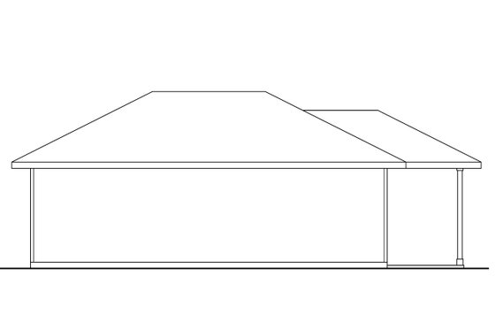 Exterior - Rear Elevation for Prairie House Plan #124-1053, 0 bath