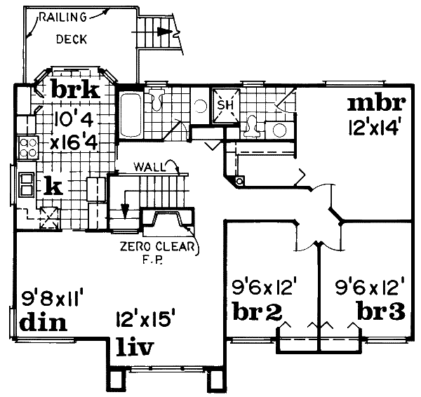 European Floor Plan - Upper Floor Plan #47-581