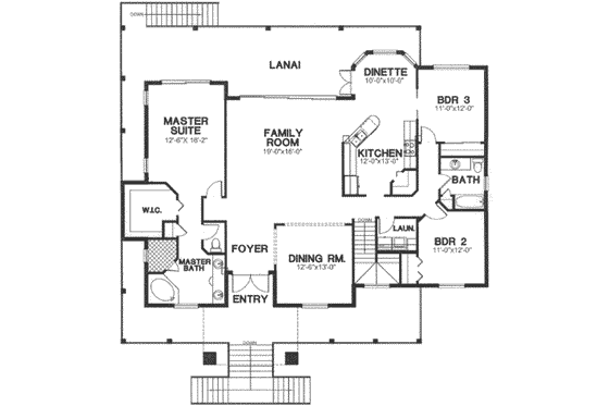 Floor Plan - Main Floor House Plan #115-149 - 3 bed, 2 bath