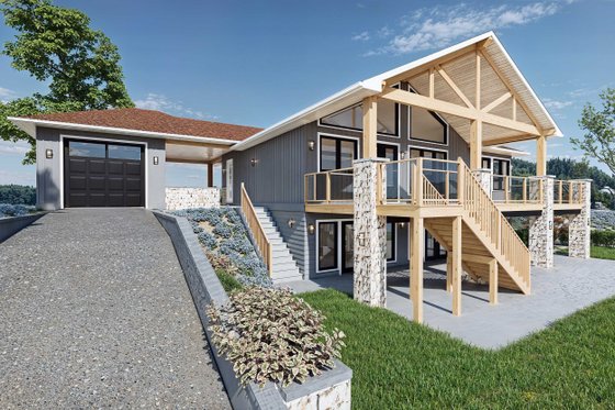 Exterior - Other Elevation for Beach House Plan #1101-21 - 3 bed, 2 bath