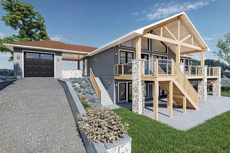 House Design - Exterior - Other Elevation for Beach House Plan #1101-21 - 3 bed, 2 bath