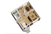 European Style House Plan - 3 Beds 1 Baths 1487 Sq/Ft Plan #25-4471 