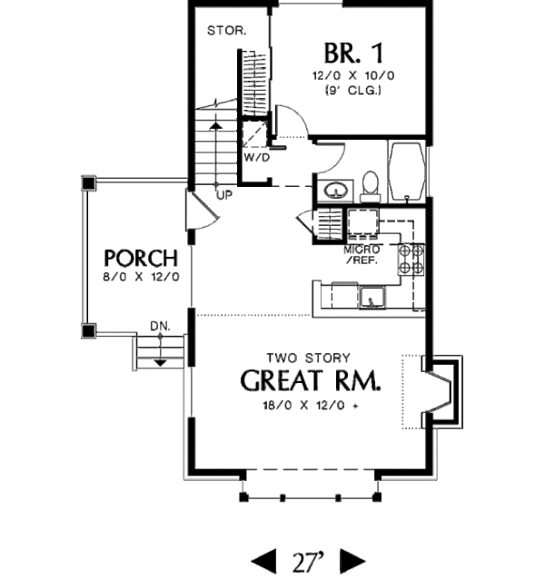 Home Plan - Traditional Floor Plan - Main Floor Plan #48-302