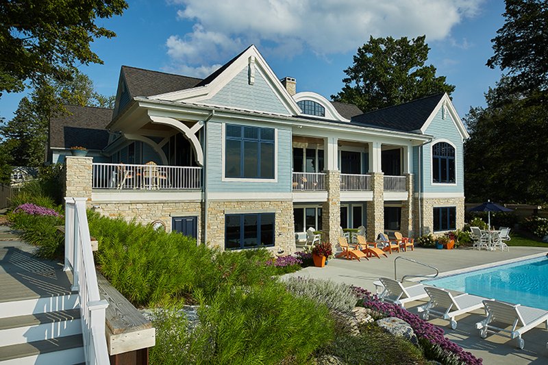 Architectural House Design - Exterior - Rear Elevation for Ranch House Plan #928-293 - 4 bed, 5 bath