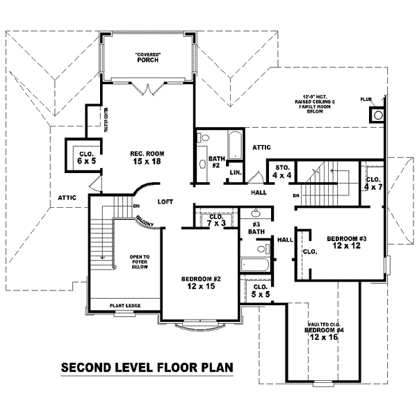European Floor Plan - Upper Floor Plan #81-1601