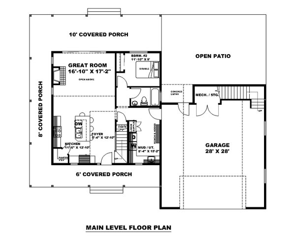House Blueprint - Farmhouse Floor Plan - Main Floor Plan #117-952