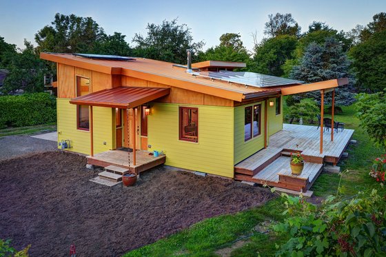 800 square foot 2 bedroom modern cabin house plan