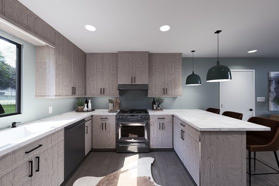 Interior - Kitchen 1 for Modern House Plan #923-399 - 3 bed, 2 bath