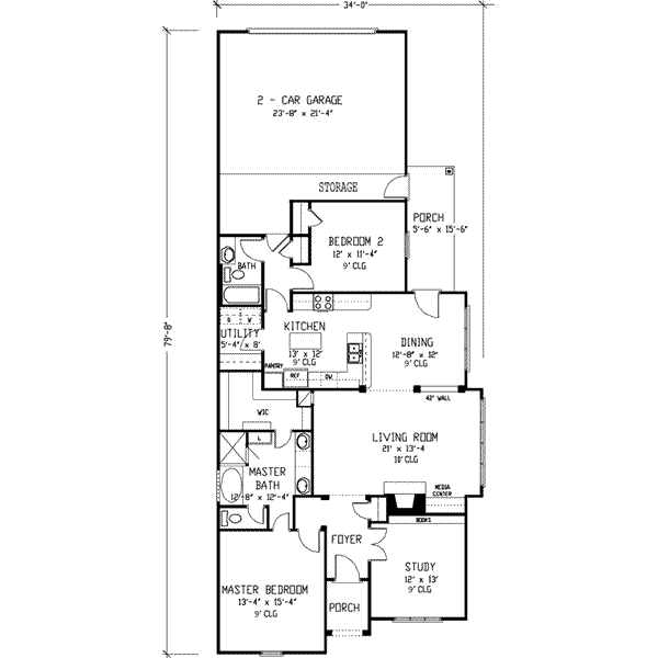 House Plan Design - European Floor Plan - Main Floor Plan #410-147