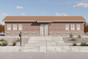 Ranch Exterior - Front Elevation Plan #1106-99