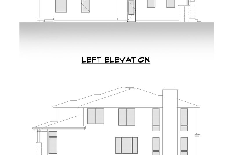 House Blueprint - Exterior - Other Elevation 4 for Contemporary House Plan #1066-121 - 4 bed, 2.5 bath