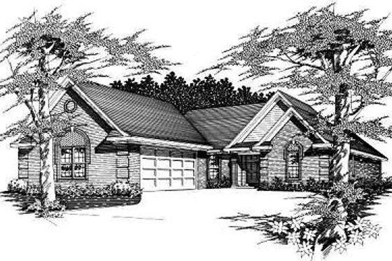 Exterior - Front Elevation for Cottage House Plan #329-224 - 3 bed, 2 bath