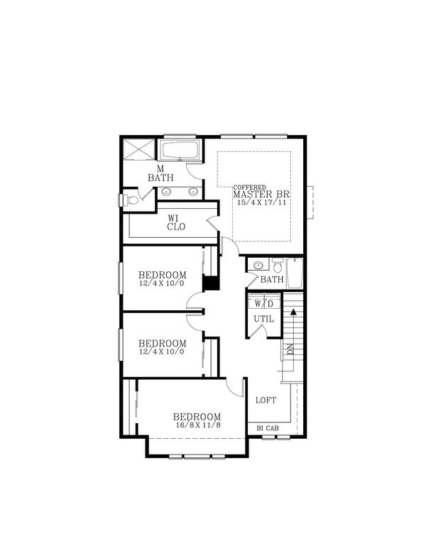House Blueprint - Craftsman Floor Plan - Upper Floor Plan #53-630