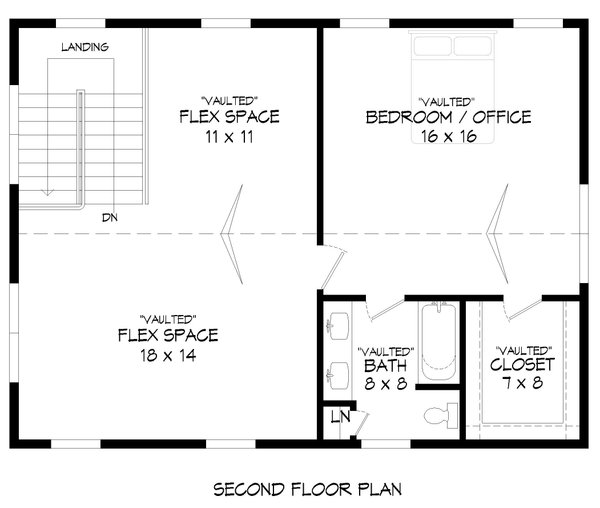 Contemporary Floor Plan - Upper Floor Plan #932-885