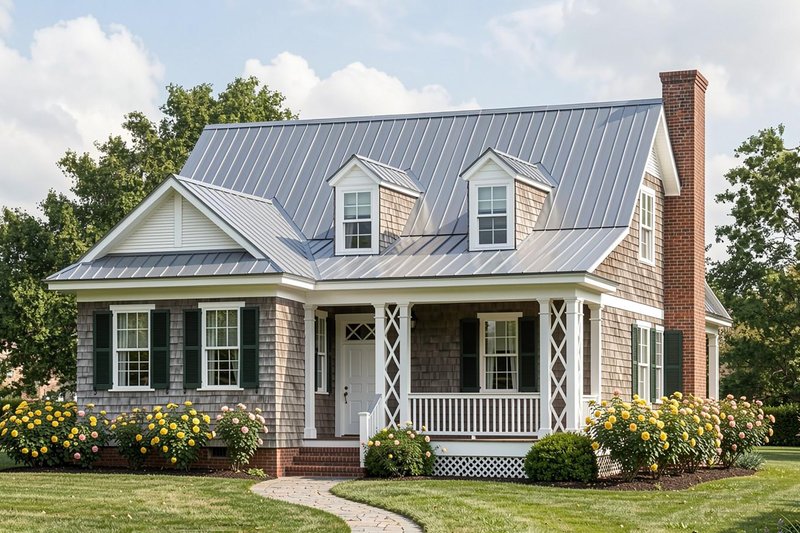 Cottage Style House Plan - 4 Beds 4 Baths 1948 Sq/Ft Plan #137-415 Exterior