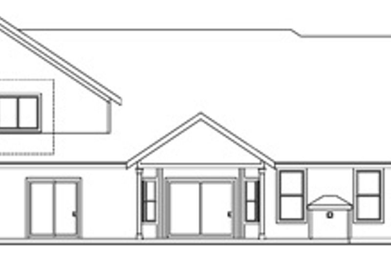 Home Plan - Exterior - Rear Elevation for Country House Plan #124-667 - 3 bed, 3 bath