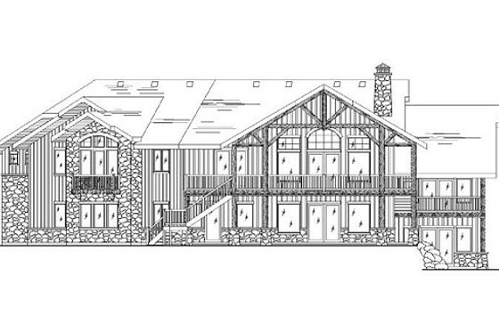 Exterior - Rear Elevation for Traditional House Plan #5-272 - 4 bed, 5.5 bath