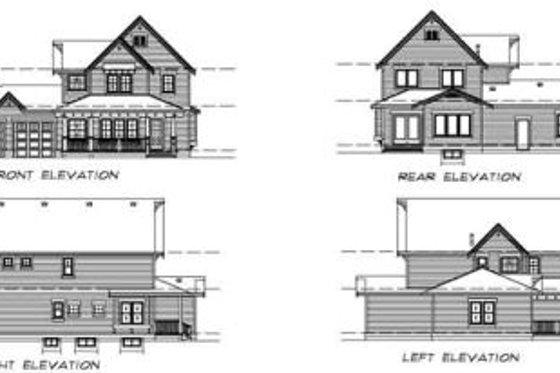 Exterior - Rear Elevation for Country House Plan #47-424 - 3 bed, 2.5 bath