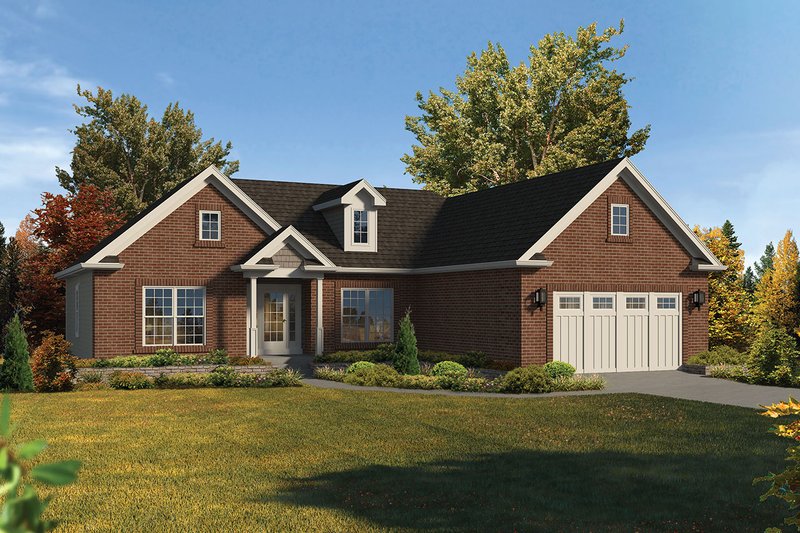 House Blueprint - Ranch Exterior - Front Elevation Plan #57-656