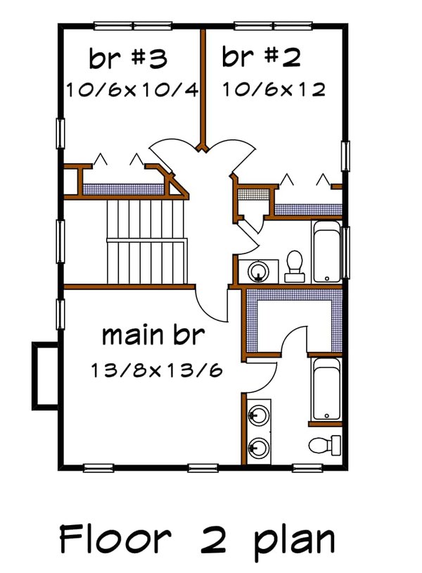 Bungalow Floor Plan - Upper Floor Plan #79-261