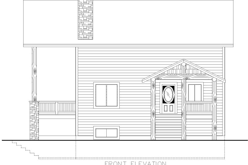 Architectural House Design - Exterior - Front Elevation 3 for Craftsman House Plan #117-928 - 3 bed, 3 bath