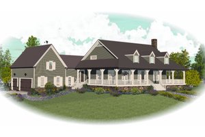 Exterior - Other Elevation for Country House Plan #81-13910 - 3 bed, 2.5 bath