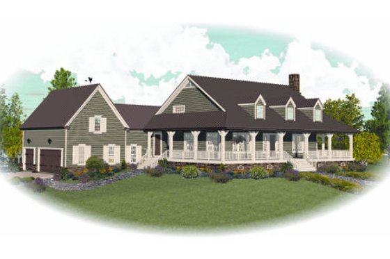 Exterior - Other Elevation for Country House Plan #81-13910 - 3 bed, 2.5 bath