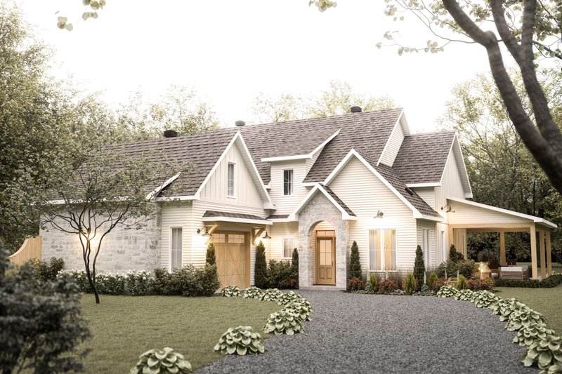 Architectural House Design - Country Exterior - Front Elevation Plan #23-2822