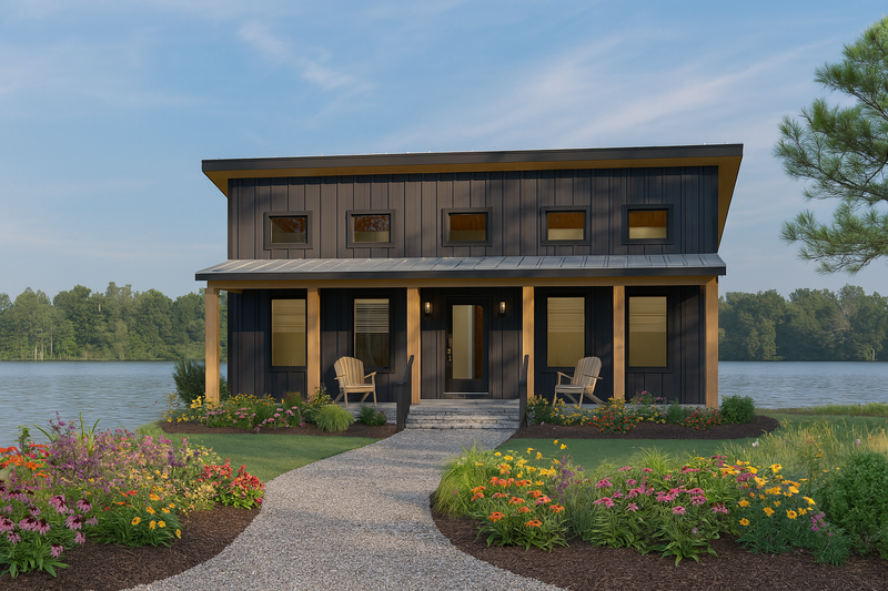 Modern Style House Plan - 2 Beds 1 Baths 889 Sq/Ft Plan #44-295