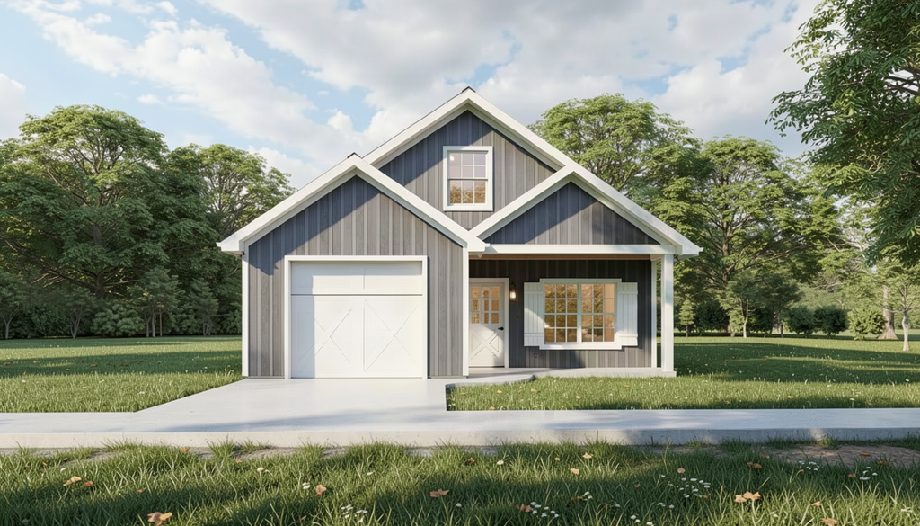 Exterior - Front Elevation 2 for Farmhouse House Plan #1127-11 - 3 bed, 2 bath