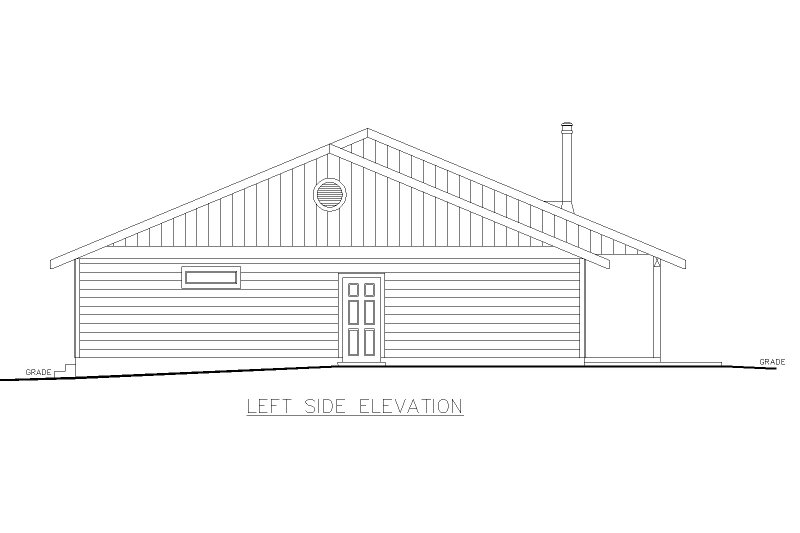 House Design - Exterior - Other Elevation for Craftsman House Plan #117-1081 - 3 bed, 2 bath