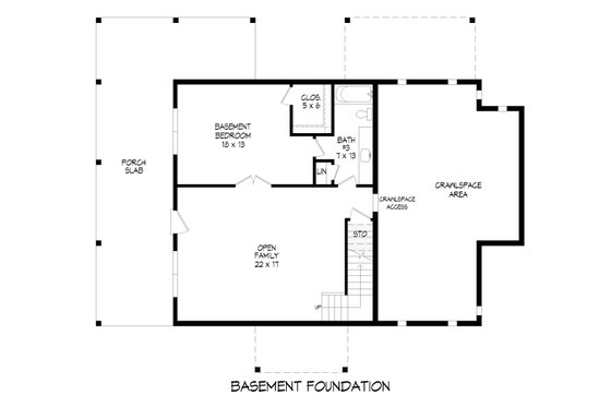 Floor Plan - Lower Floor for Country House Plan #932-735 - 4 bed, 3.5 bath