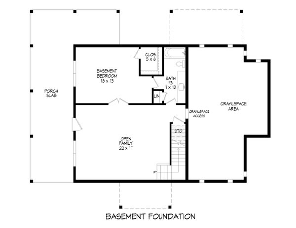 Country Floor Plan - Lower Floor Plan #932-735