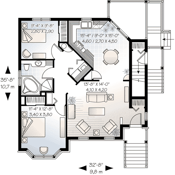 House Plan Design - Traditional Floor Plan - Main Floor Plan #23-558