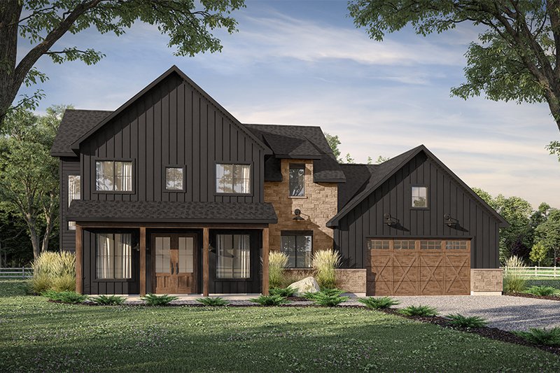 Architectural House Design - Farmhouse Exterior - Front Elevation Plan #23-2833