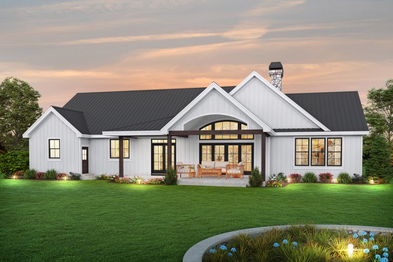 Architectural House Design - Exterior - Rear Elevation for Farmhouse House Plan #48-1045 - 4 bed, 2 bath
