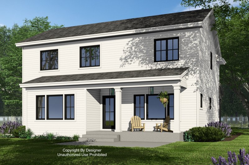 House Design - Exterior - Rear Elevation 1 for Farmhouse House Plan #51-1374 - 4 bed, 3.5 bath