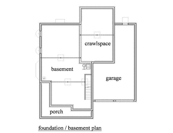 Traditional Floor Plan - Lower Floor Plan #459-4