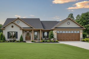 House Blueprint - Country Exterior - Front Elevation Plan #21-593