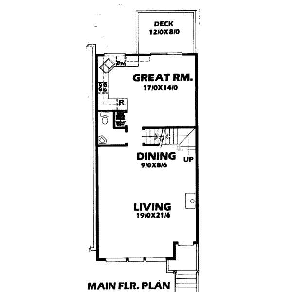 Traditional Floor Plan - Main Floor Plan #303-283