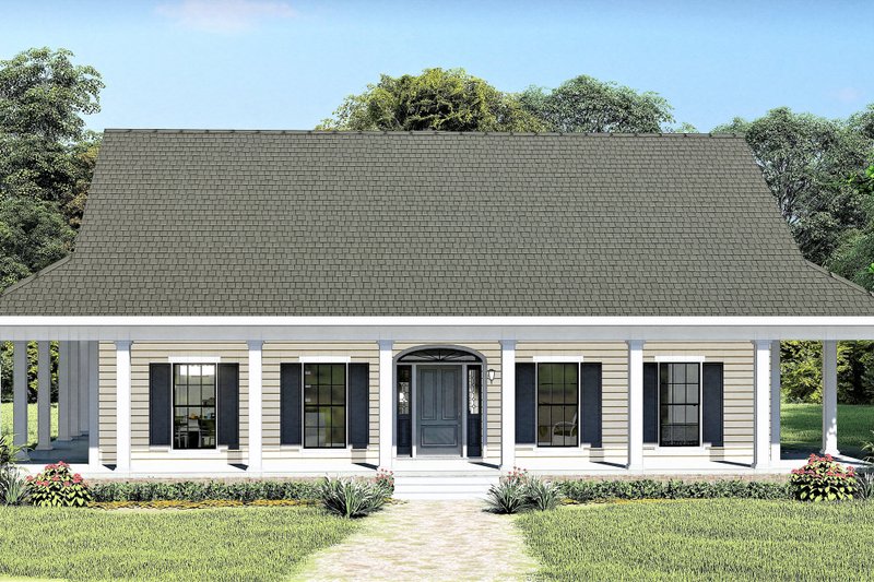 Home Plan - Southern Exterior - Front Elevation Plan #44-237